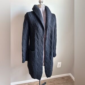 Ralph Lauren Purple Label Black Women's fitted Cardigan Cashmere Mohair Wool